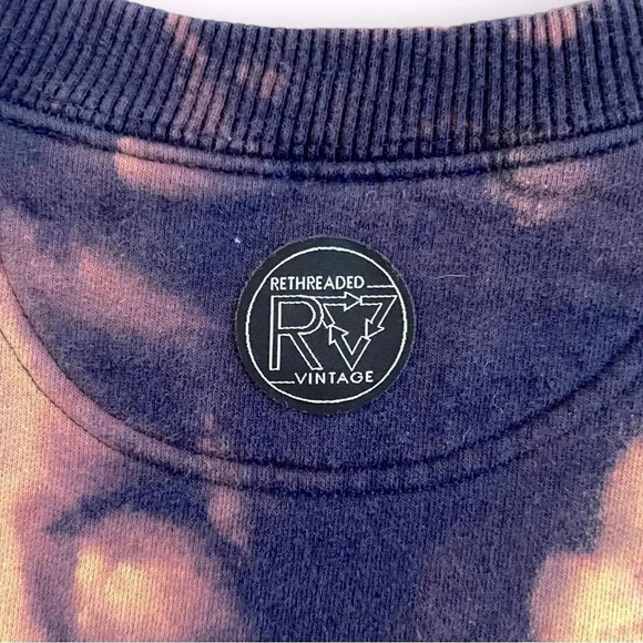 Vintage STARTER Upcycled Bleach-Dyed Crew Neck Pullover Sweatshirt Women’s MED - Picture 7 of 7